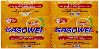 Gasowel Orange Flavour Sugar Free Effervescent Tablet 2