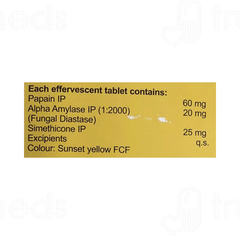 Gasowel Orange Flavour Sugar Free Effervescent Tablet 2