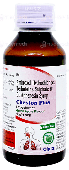 Cheston Plus Green Apple Flavour Sugar Free Expectorant 100ml Cheston Plus Green Apple Flavour Sugar Free Expectorant 100ml
