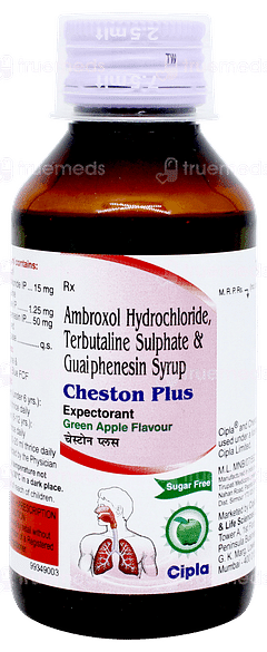 Cheston Plus Green Apple Flavour Sugar Free Expectorant 100ml