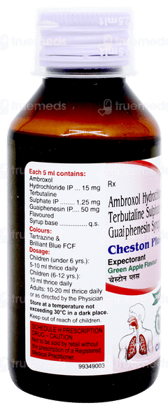 Cheston Plus Green Apple Flavour Sugar Free Expectorant 100ml