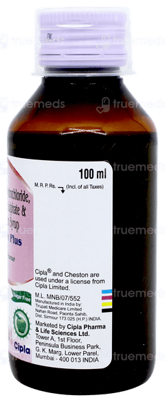 Cheston Plus Green Apple Flavour Sugar Free Expectorant 100ml