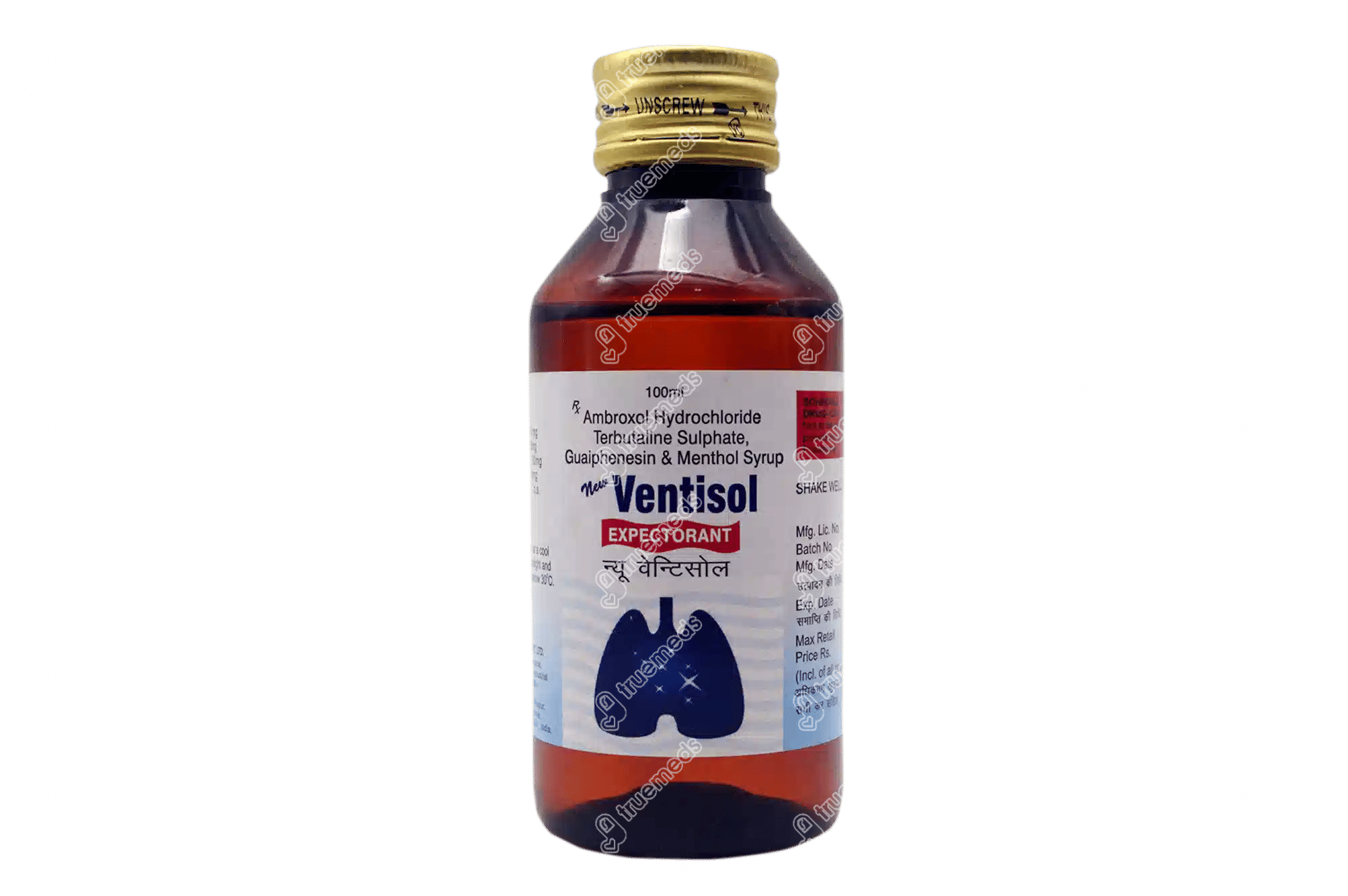 New Ventisol 50/1.25/15 MG Expectorant 100 ML Order New Ventisol 50/1