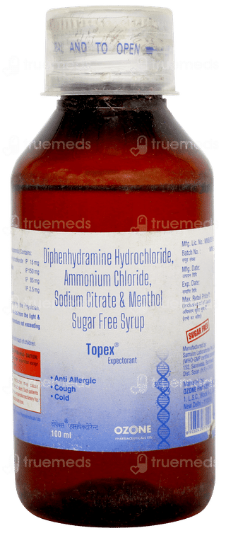 Topex Sugar Free Expectorant 100ml