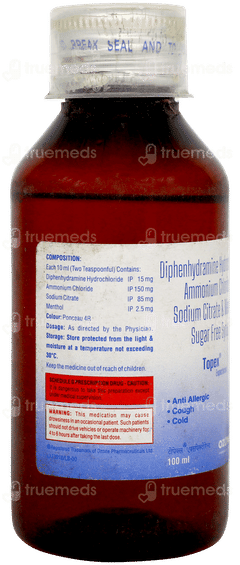 Topex Sugar Free Expectorant 100ml