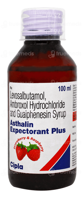 Asthalin Plus Strawberry & Raspberry Expectorant 100ml