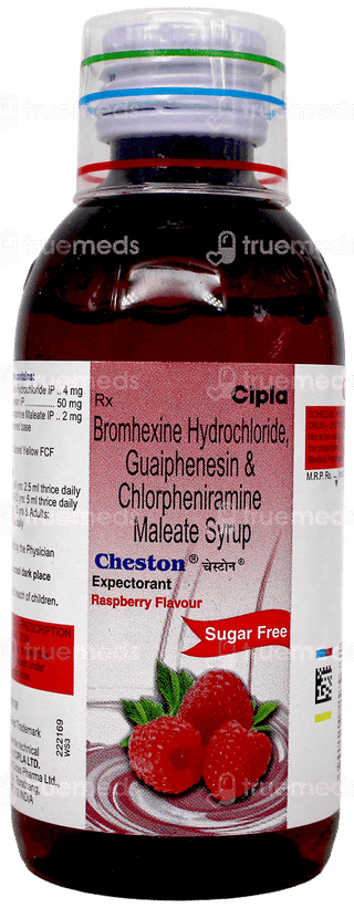 Cheston Raspberry Flavour Sugar Free Expectorant 100Ml