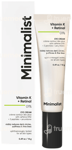 Minimalist Vitamin K + Retinal 01% Eye Cream 14Gm