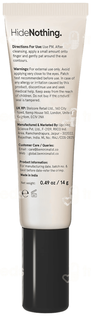 Minimalist Vitamin K + Retinal 01% Eye Cream 14Gm