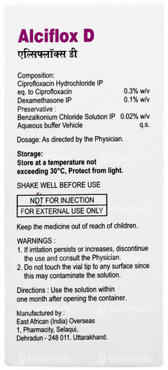 Alciflox D Eye/ear Drops 10ml Alciflox D Eye/ear Drops 10ml