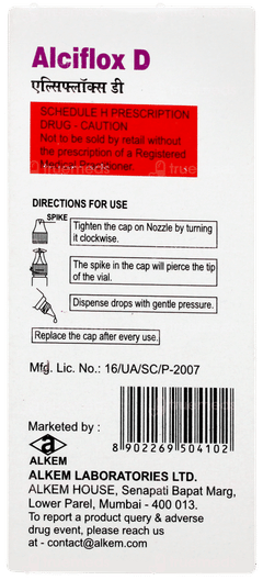 Alciflox D Eye/ear Drops 10ml Alciflox D Eye/ear Drops 10ml
