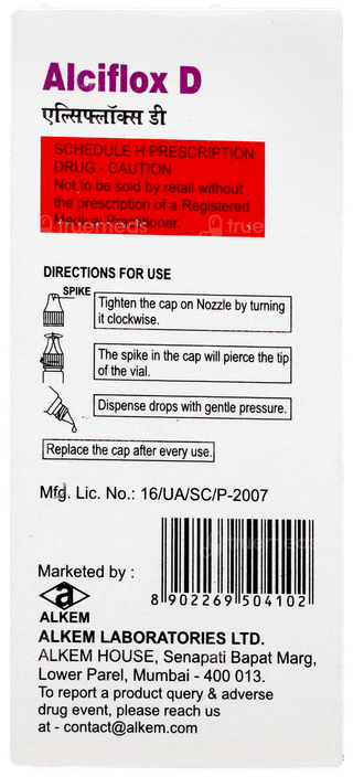 Alciflox D Eye/ear Drops 10ml