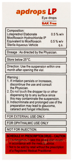 Apdrops Lp Bak Free Eye Drops 5ml Apdrops Lp Bak Free Eye Drops 5ml