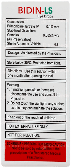 Bidin Ls Eye Drops 5ml Bidin Ls Eye Drops 5ml