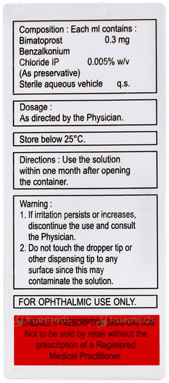 Bimat Eye Drops 3ml Bimat Eye Drops 3ml