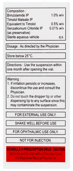 Brinzox T Eye Drops 5ml Brinzox T Eye Drops 5ml