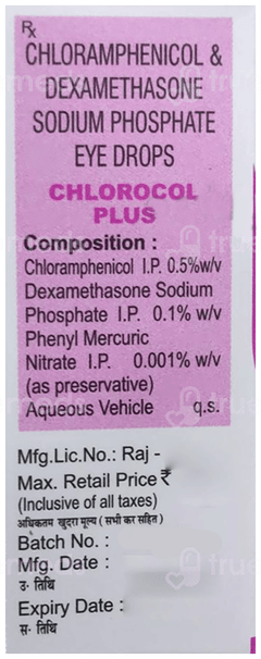 Chlorocol Plus Bak Free Eye Drops 5Ml