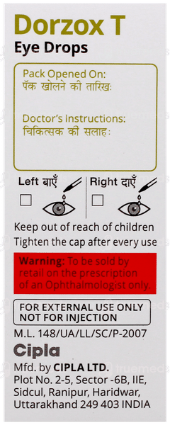 Dorzox T Eye Drops 5Ml Dorzox T Eye Drops 5Ml
