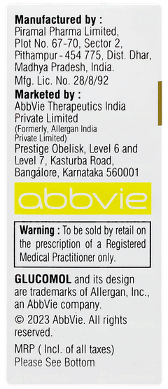 Glucomol 0.5% Eye Drops 5ml Glucomol 0.5% Eye Drops 5ml