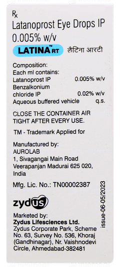 Latina Rt Eye Drops 2.5ml Latina Rt Eye Drops 2.5ml