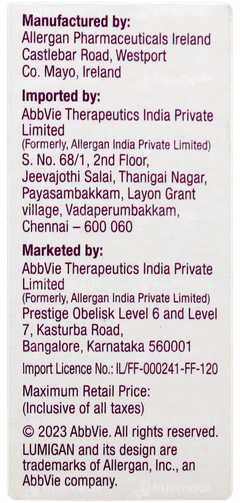 Lumigan 0.01% Eye Drops 3ml