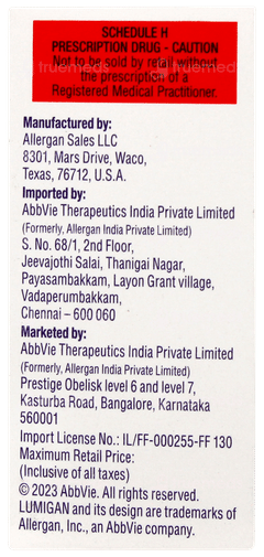 Lumigan Ophthalmic Solution 3ml Lumigan Ophthalmic Solution 3ml