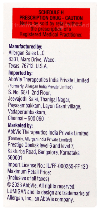Lumigan Ophthalmic Solution 3ml