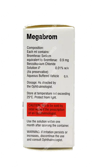 Megabrom 0.09 % Eye Drops 5 ML