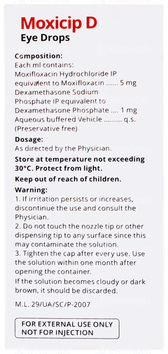Moxicip D Eye Drops 5ml Moxicip D Eye Drops 5ml