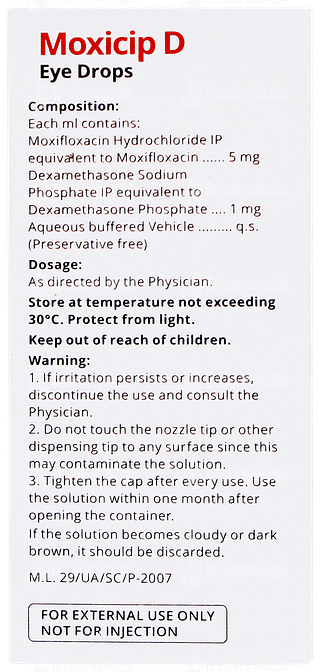 Moxicip D Eye Drops 5ml