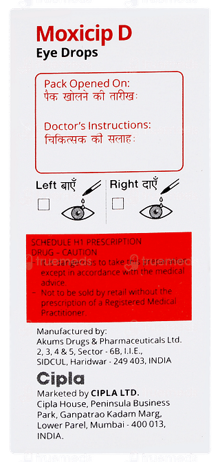 Moxicip D Eye Drops 5ml