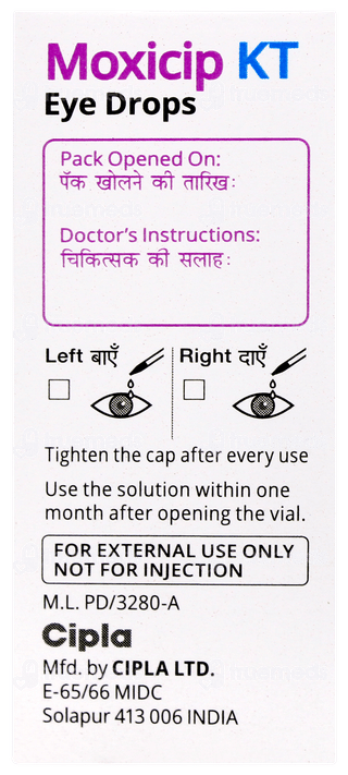 Moxicip Kt Eye Drops 5ml