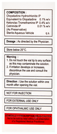 Olopat Kt Eye Drops 5ml Olopat Kt Eye Drops 5ml