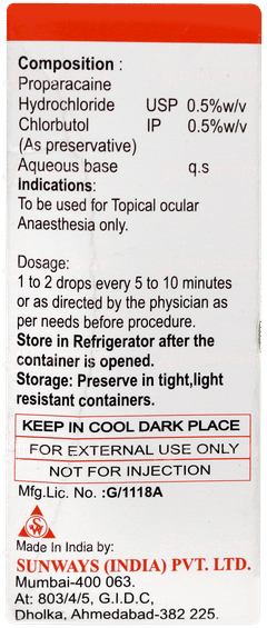 Paracaine Eye Drops 5ml