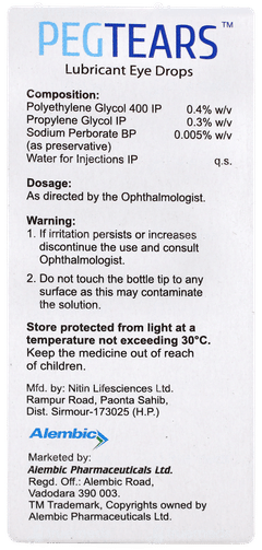 Pegtears Eye Drops 10ml