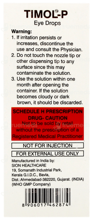 Timol P Eye Drops 5ml