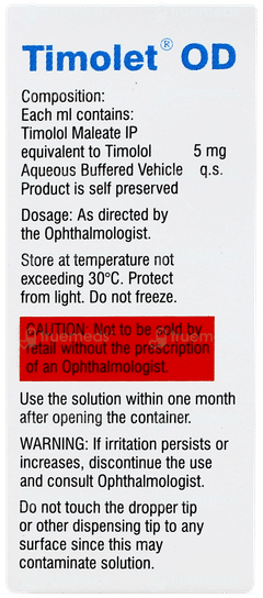 Timolet Od Eye Drops 3ml Timolet Od Eye Drops 3ml