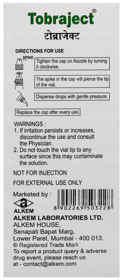 Tobraject Eye Drops 10Ml Tobraject Eye Drops 10Ml