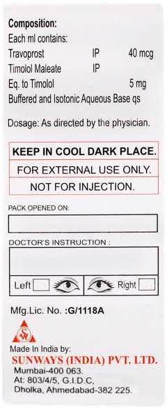 Travosun T Eye Drops 2.5ml