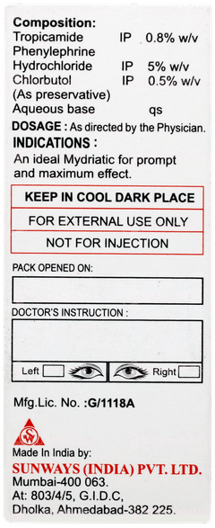 Tropicacyl Plus Ophthalmic Solution 5ml Tropicacyl Plus Ophthalmic Solution 5ml