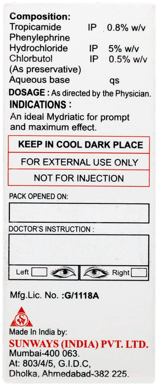 Tropicacyl Plus Ophthalmic Solution 5ml