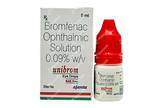 Unibrom 0.09 % Eye Drops 5 ML