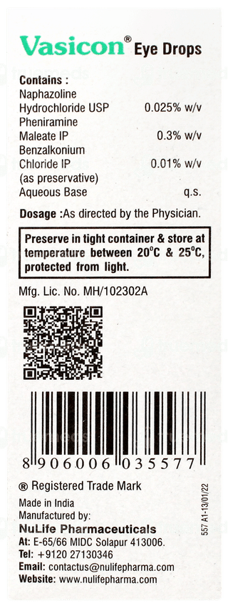 Vasicon Eye Drops 10ml