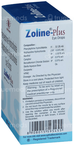 Zoline Plus Eye Drops 10Ml Zoline Plus Eye Drops 10Ml