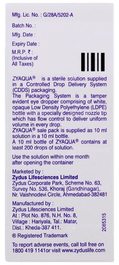 Zyaqua Eye Drops 10ml
