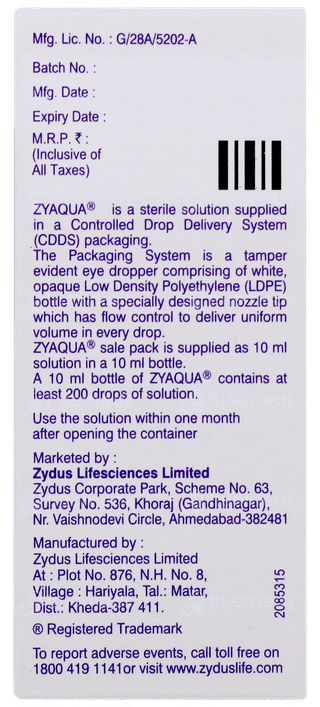 Zyaqua Eye Drops 10ml
