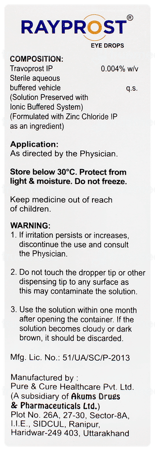 Rayprost Eye Drops 3ml