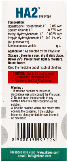 Ha2 Eye Drops 5Ml