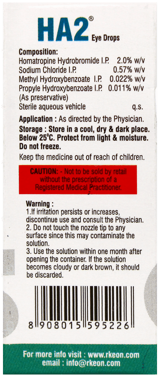 Ha2 Eye Drops 5Ml