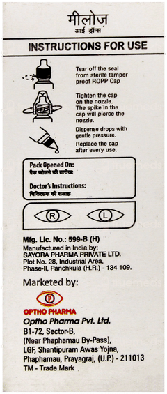 Melose Eye Drops 10ml Melose Eye Drops 10ml